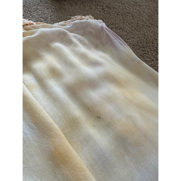 By Anthropologie Tie Dye Mini Dress Lace Boho Romantic Cottage Feminine Size XL - Picture 6 of 6